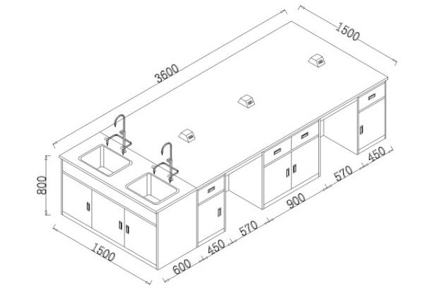 實驗室中央臺CAD圖